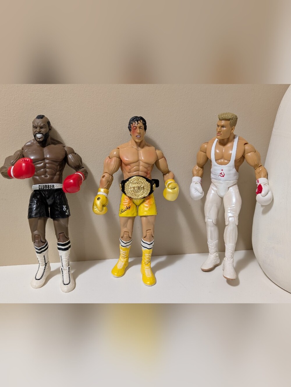 Vintage Action Figures Clubber Lang, Rocky Balboa, Ivan Drago Lot